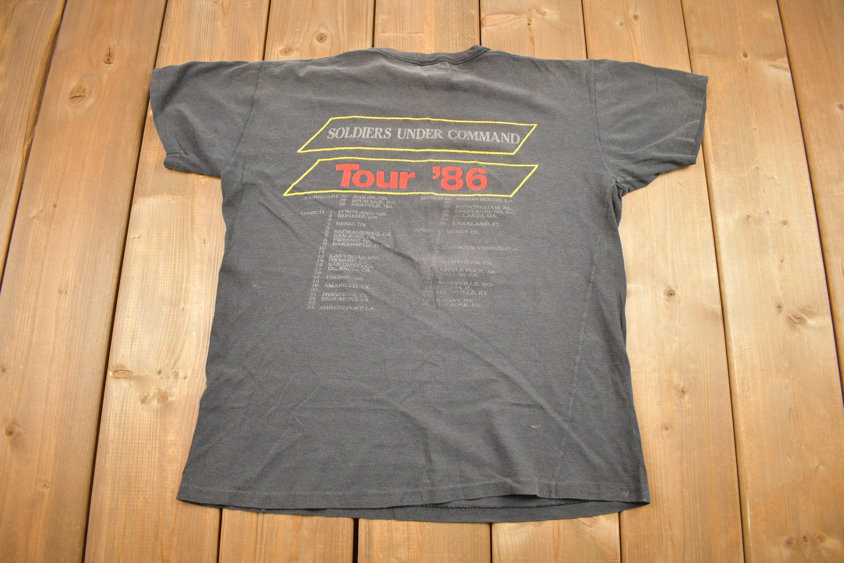 Vintage 1986 Stryper Soldiers Under Command Tour Band T-Shirt