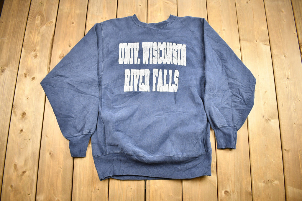 Vintage 1990s University Of Wisconsin River Falls Champion Reverse Weave Crewneck Sweatshirt