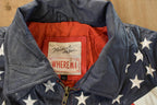 Vintage 1990s Michael Hoban Wheremi American Flag USA Leather Jacket Men's XL