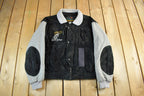Vintage 1990s Wolf Nature Wool Leather Varsity Jacket