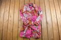 Vintage 1990s Dana Buchman Abstract Pattern Full Length Coat