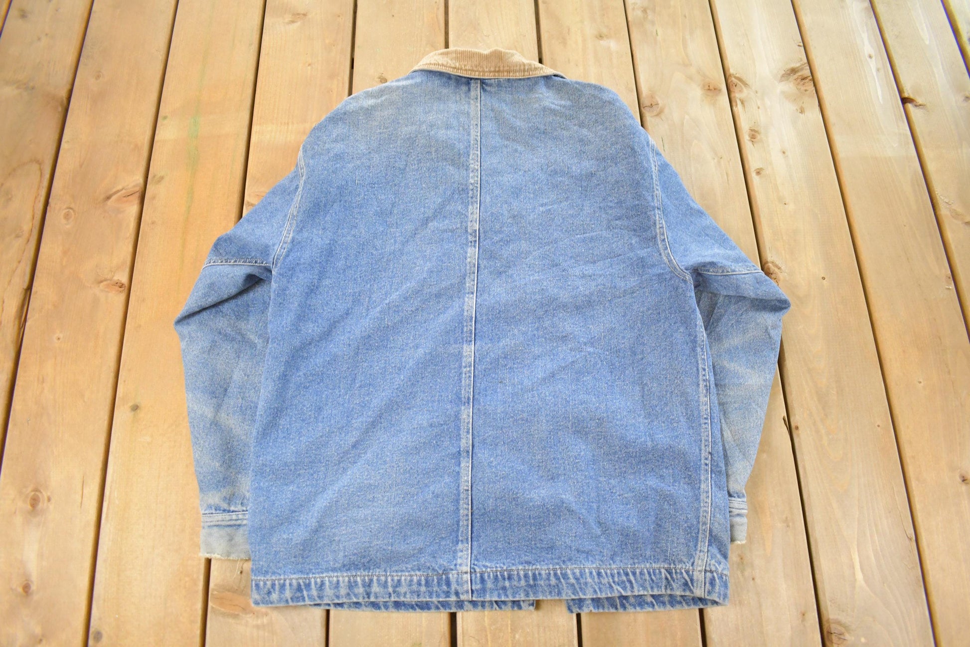 Vintage 1990s Great Land Flannel Lined Denim Chore Coat Women's Small