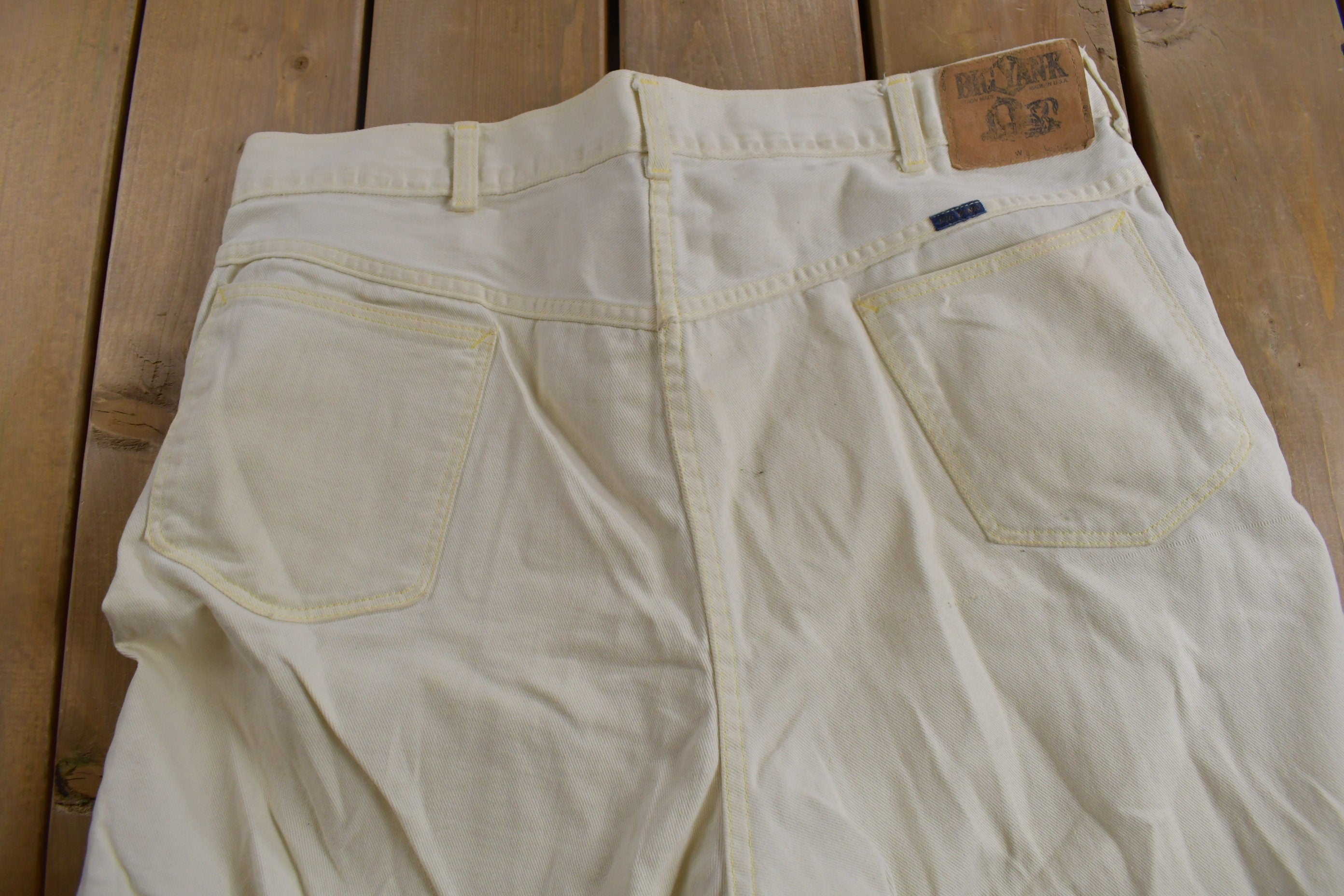 Vintage 1990's Big Yank White Jeans Size 38 x 26