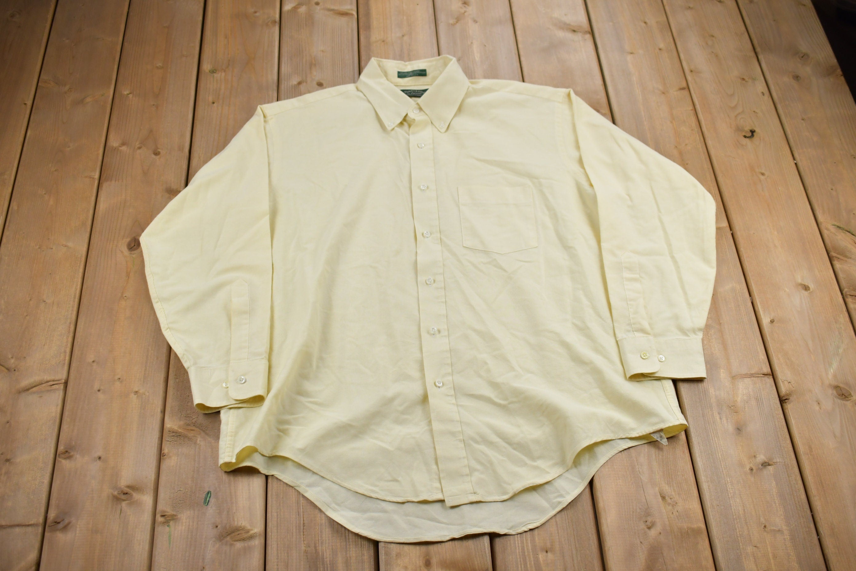 Vintage 1990s Arrow Paddock Club Blank Button Up Shirt