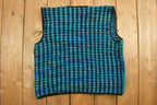 Vintage 1990s Abstract Knit Cardigan Sweater Vest