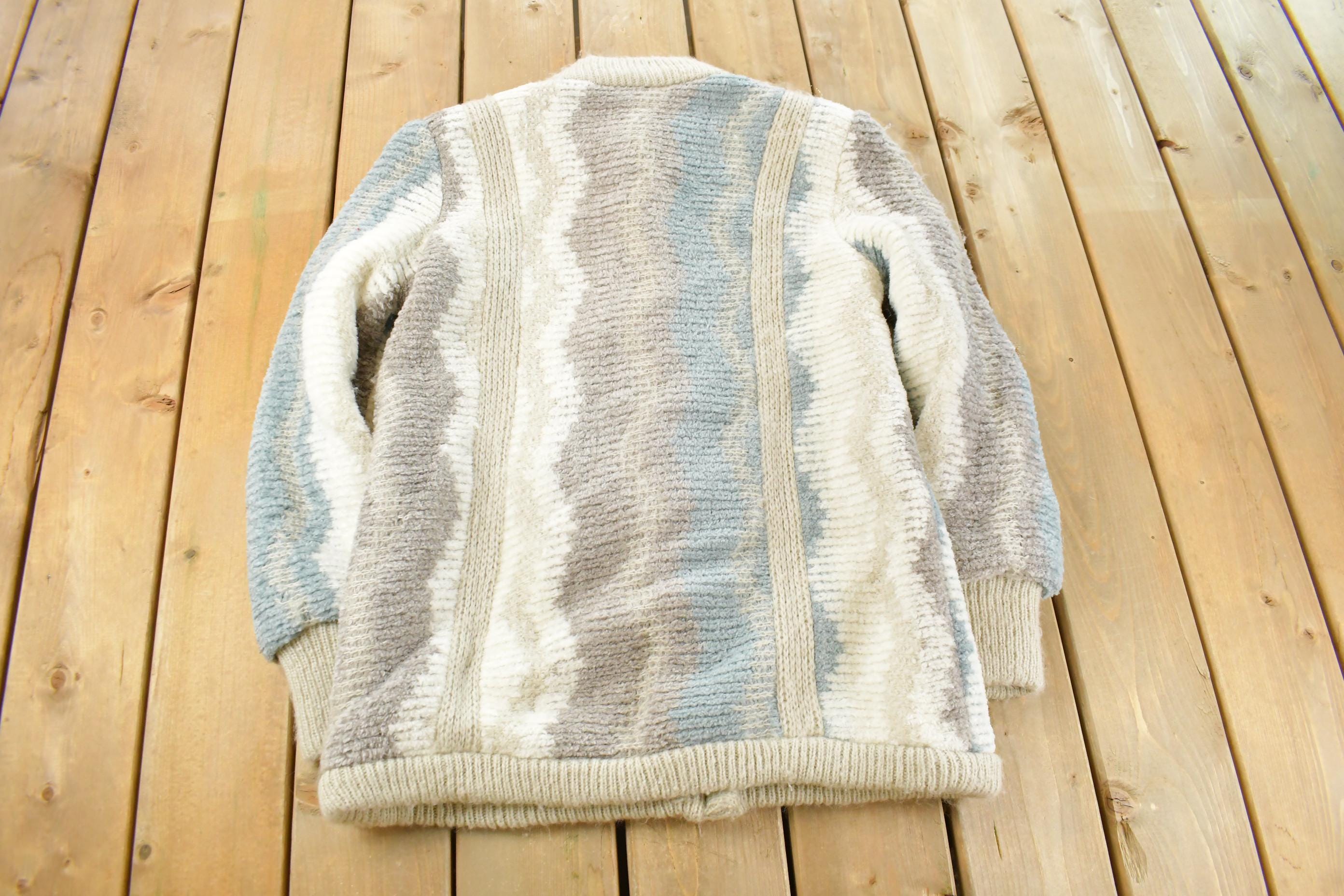 Vintage Aurora International Knit Full Zip Sweater Jacket Women's Medium