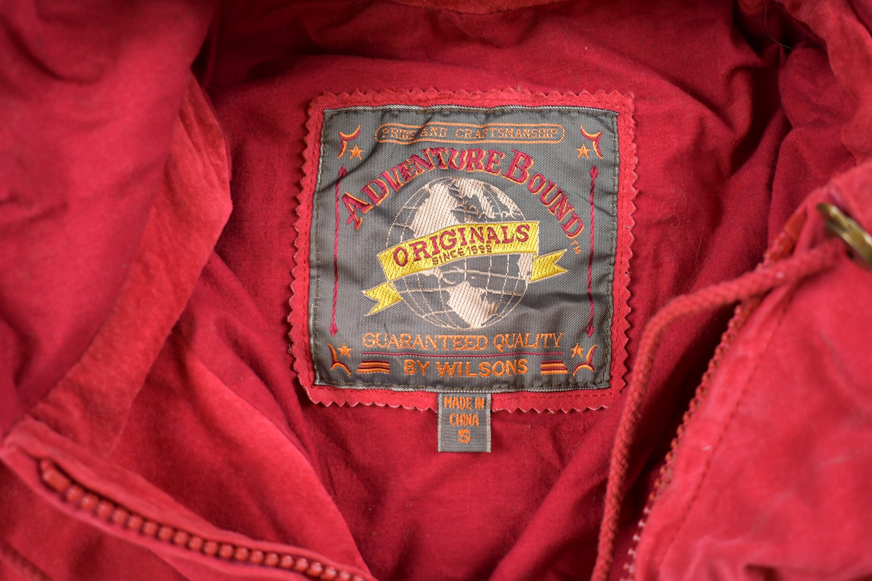 Vintage 1980s Adventure Bound Suede Leather Full Zip Jacket
