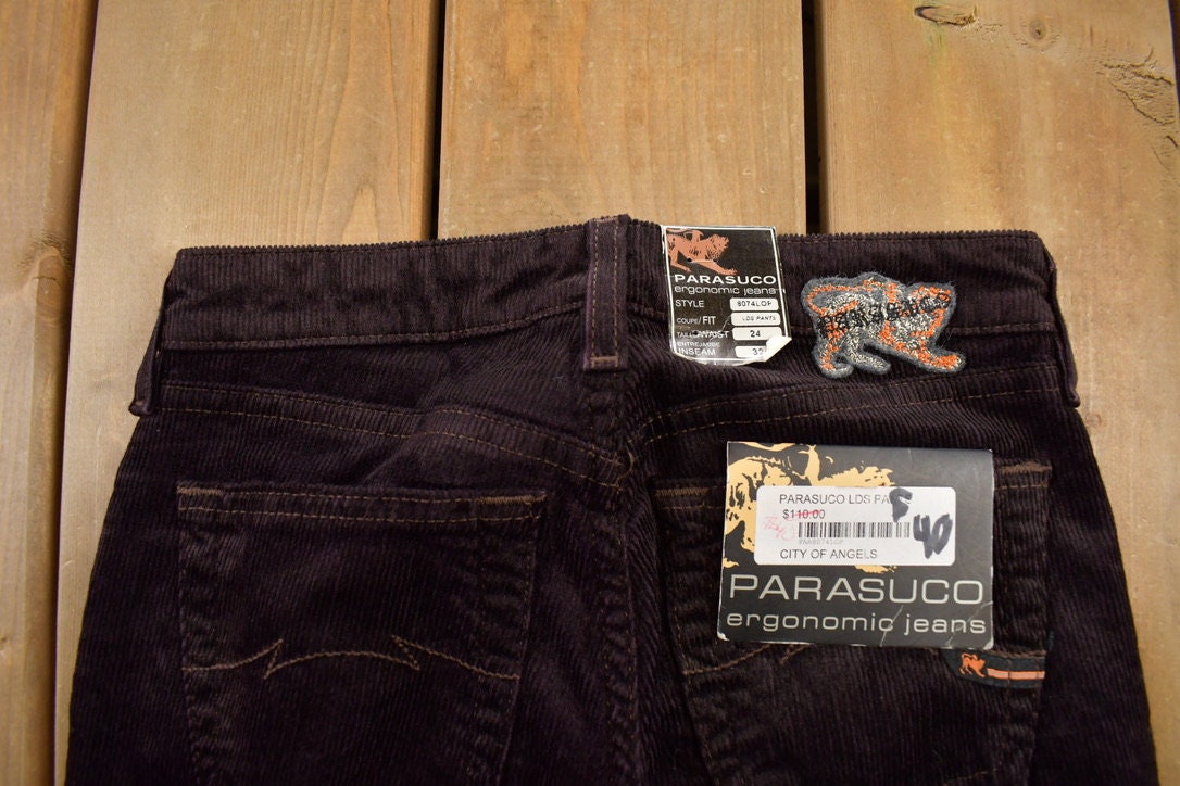 Vintage Maroon Parasuco Deadstock 1990s Pants Size 24x30