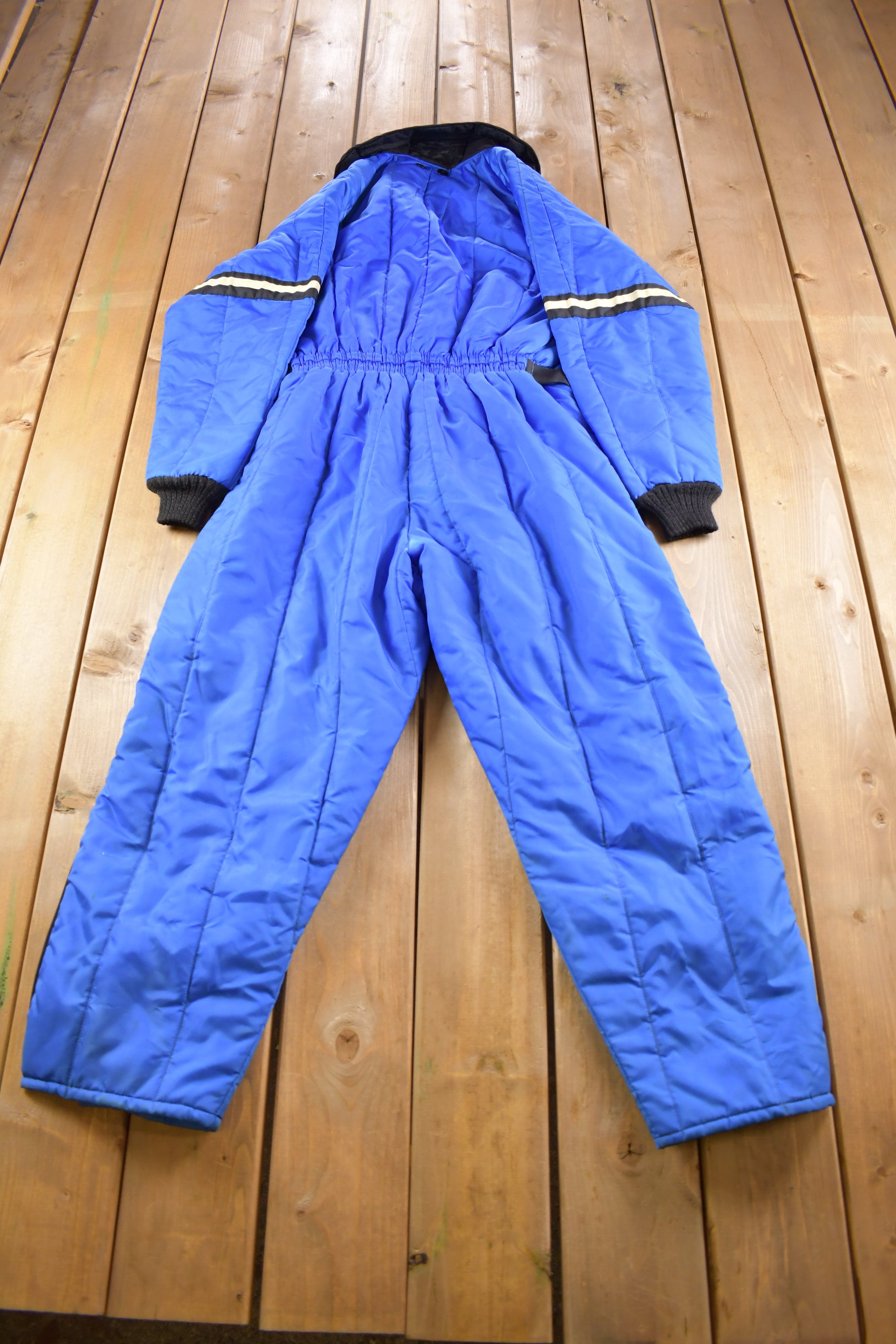 Vintage 1980s JC Penny Snowmobile Jumpsuit Size 38-40 Medium / Vintage Coveralls / Distressed Workwear / One Piece Work Suit