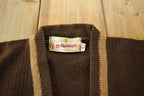 Vintage 70s 80s Fashion Guide Knit Abstract Pattern V Neck Sweater