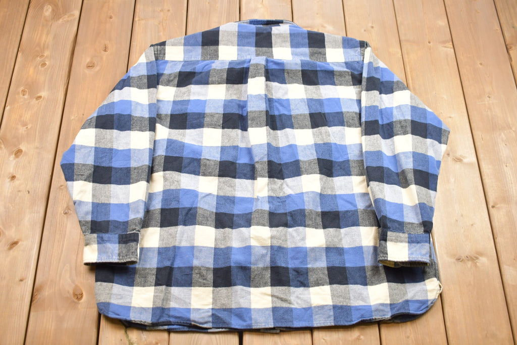 Vintage 1990s LL Bean Plaid Button Up Shirt