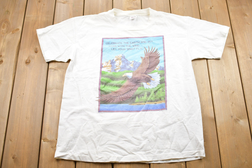 Vintage 1994 Eagle Let Your Spirit Fly Graphic T-Shirt