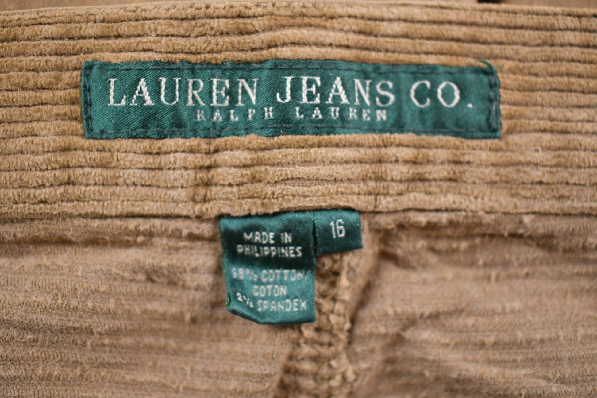 Vintage 1990's Ralph Lauren Corduroy Pants 36 x 30