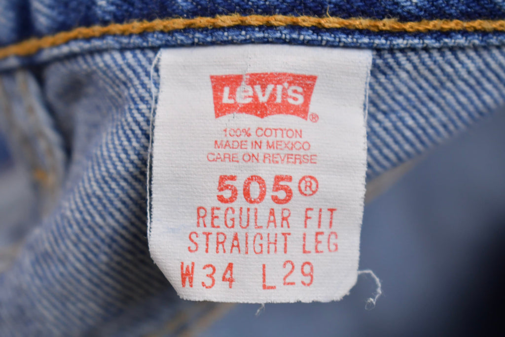Vintage 1990s Levi's 505 Red Tab Jeans Size 32 x 23