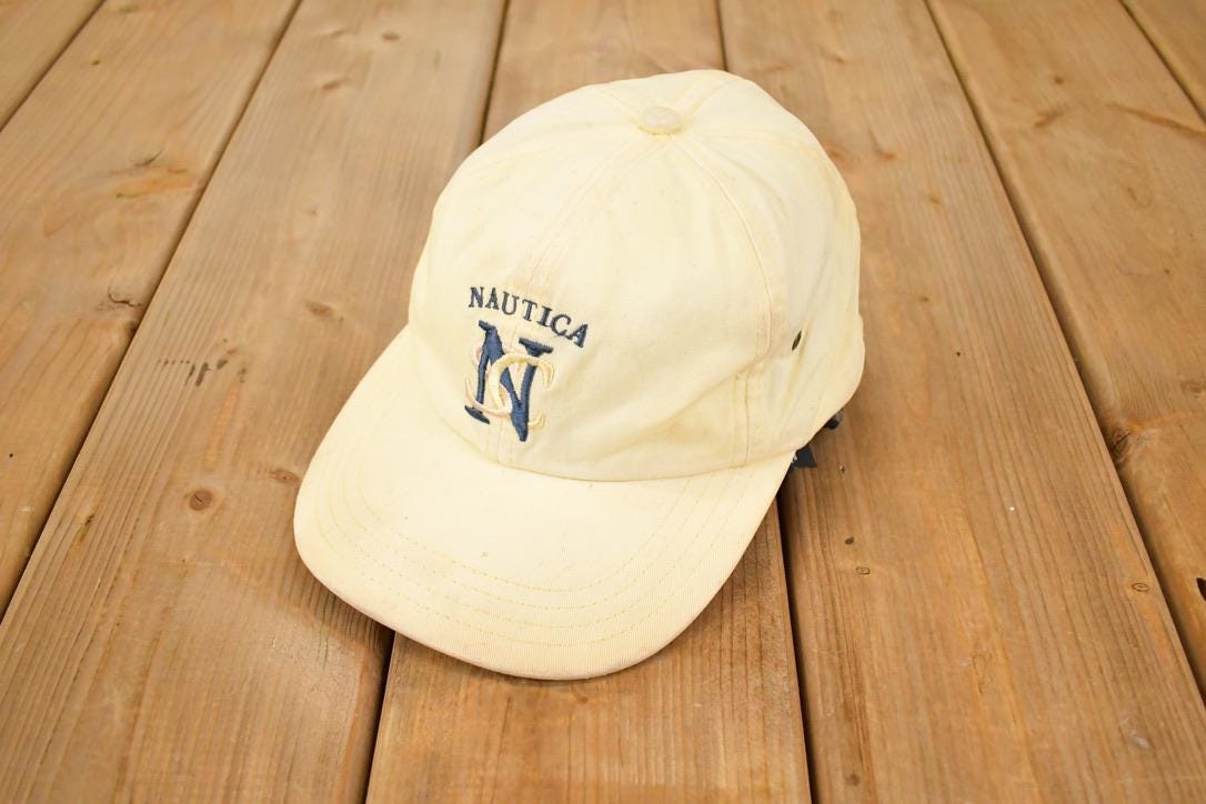 Vintage 1990s Nautica Sporting Club Strapback Dad Hat / 90's Embroidered Boating Preppy Cap