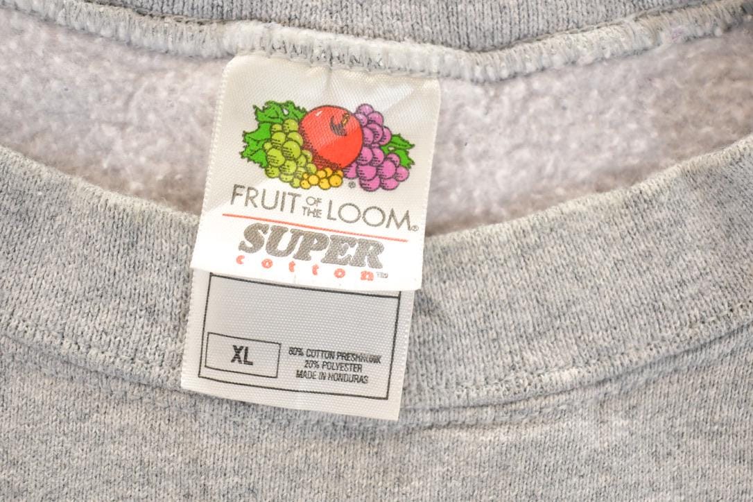 Vintage 1990s FOTL Blank Heather Grey Crewneck Sweatshirt Men's L