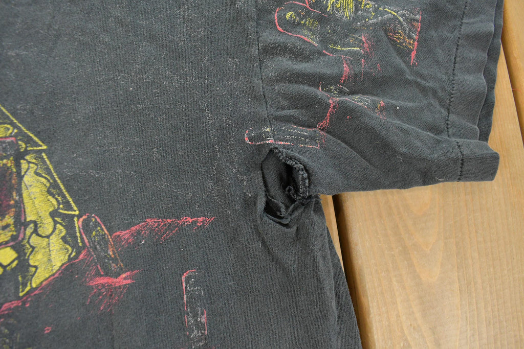 Vintage 1991 Slayer Seasons in the Abyss Tour Thrashed Band T-Shirt Men's XL