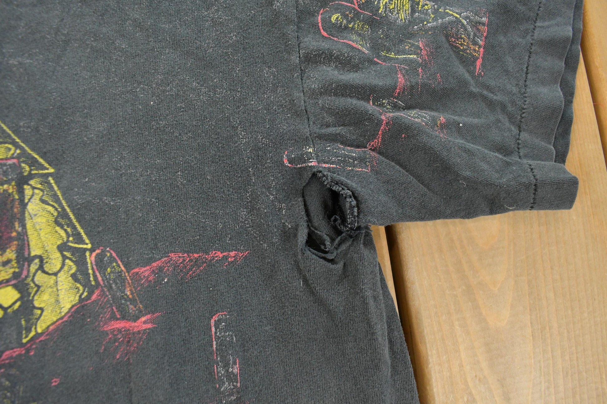 Vintage 1991 Slayer Seasons in the Abyss Tour Thrashed Band T-Shirt Men's XL