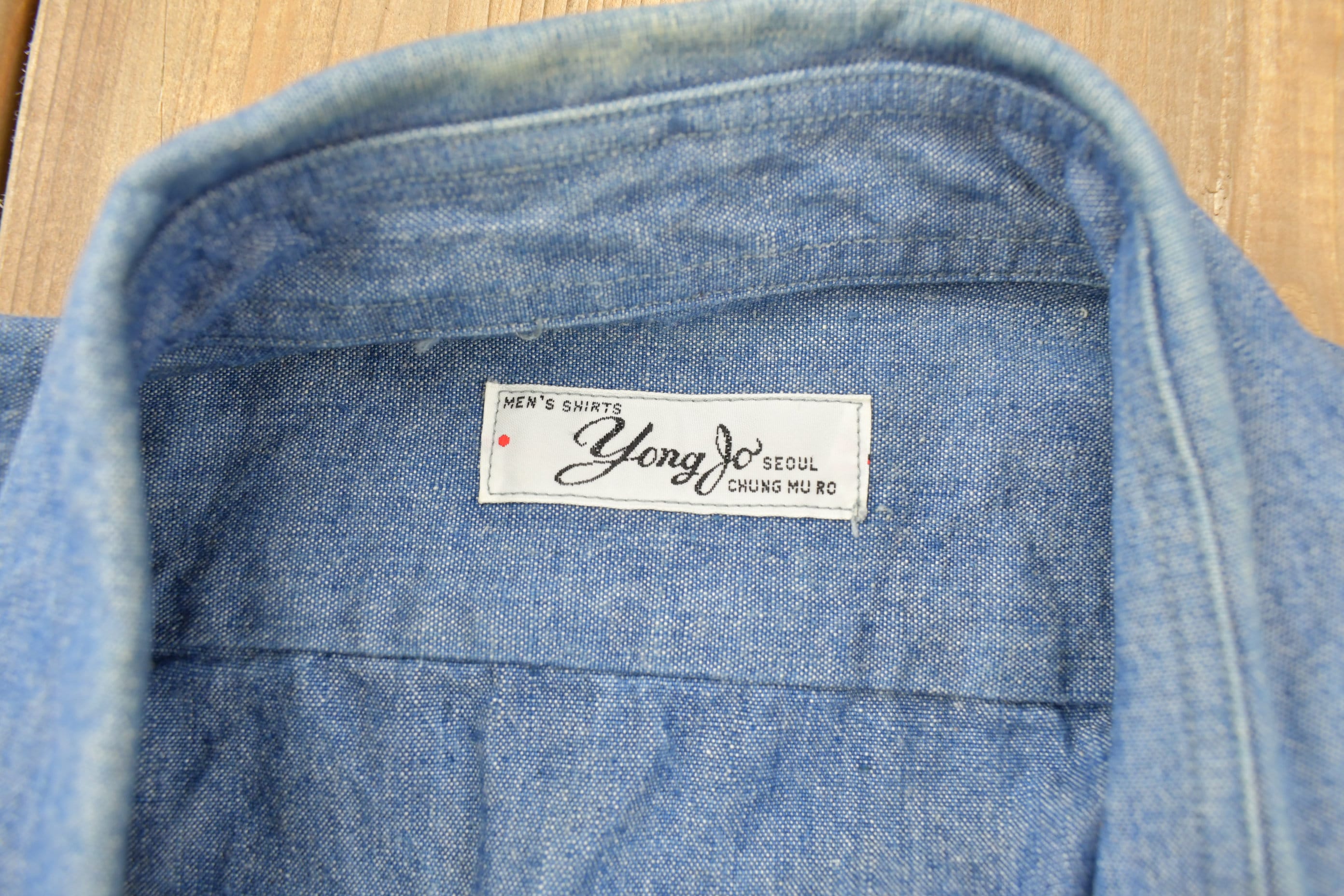 Vintage 1990s Blue Button Up Shirt With Lapels