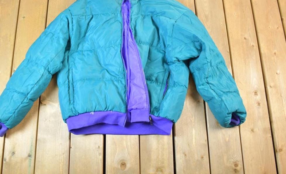Vintage 1990s Columbia Reverse Windbreaker Puffer Jacket