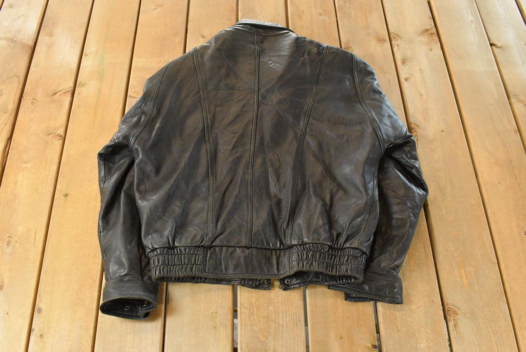 Vintage 1990s G-III Leather Biker Jacket Men's Medium