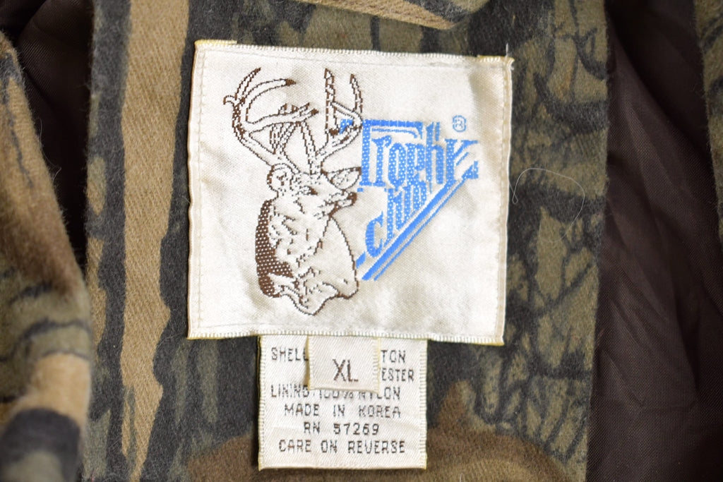 Vintage 1990s Trophy Rebark Bark Camo Jacket  Bark  Vintage Parka  Winter  Streetwear  Hunting