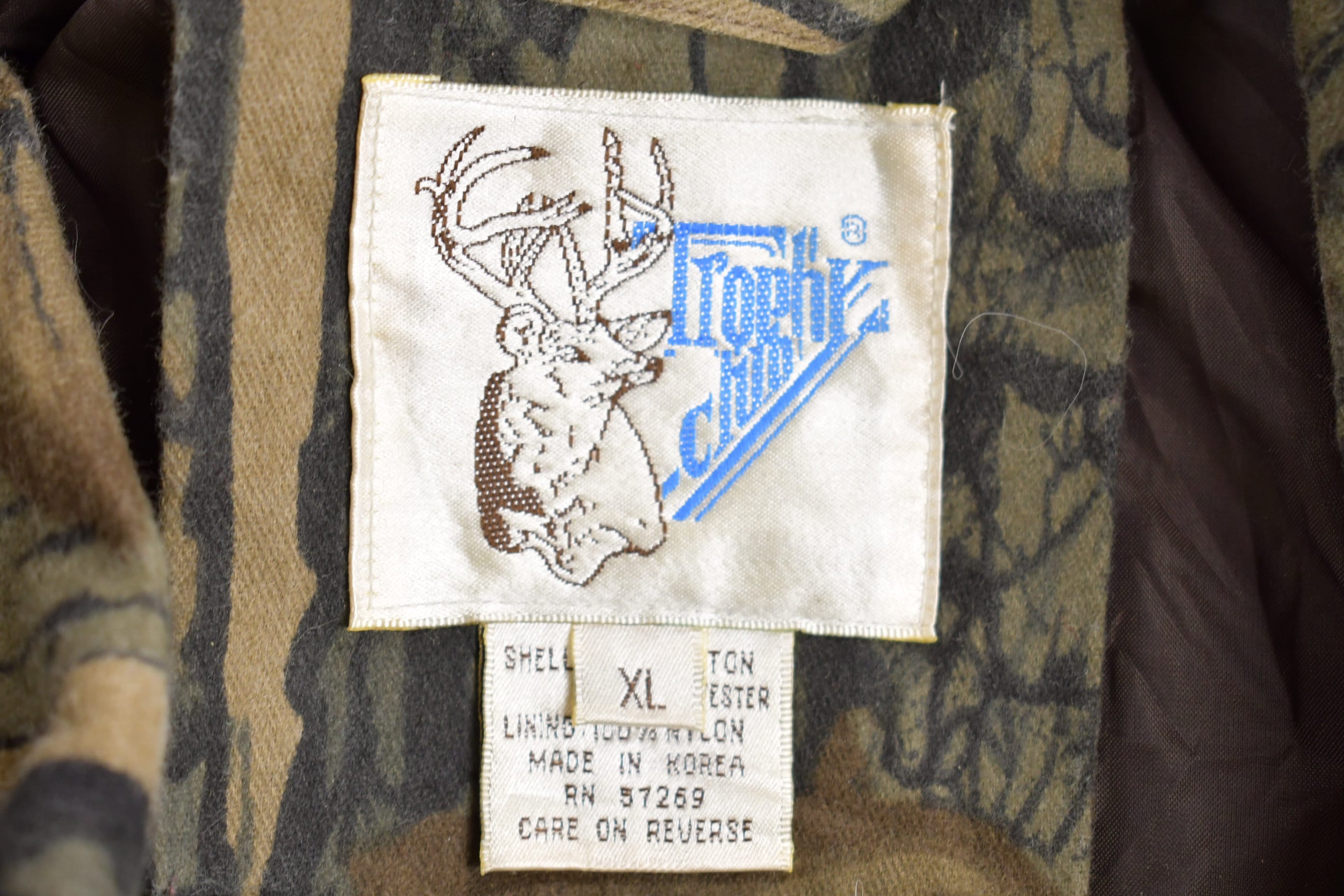 Vintage 1990s Trophy Rebark Bark Camo Jacket  Bark  Vintage Parka  Winter  Streetwear  Hunting