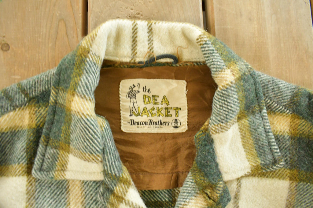 Vintage 1970s Deacon Brothers Flannel Shirt Jacket Men's Medium