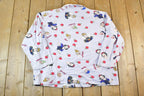 Vintage 1990s Snow White Disney AOP Sleepwear Button Up Shirt Size Mens L