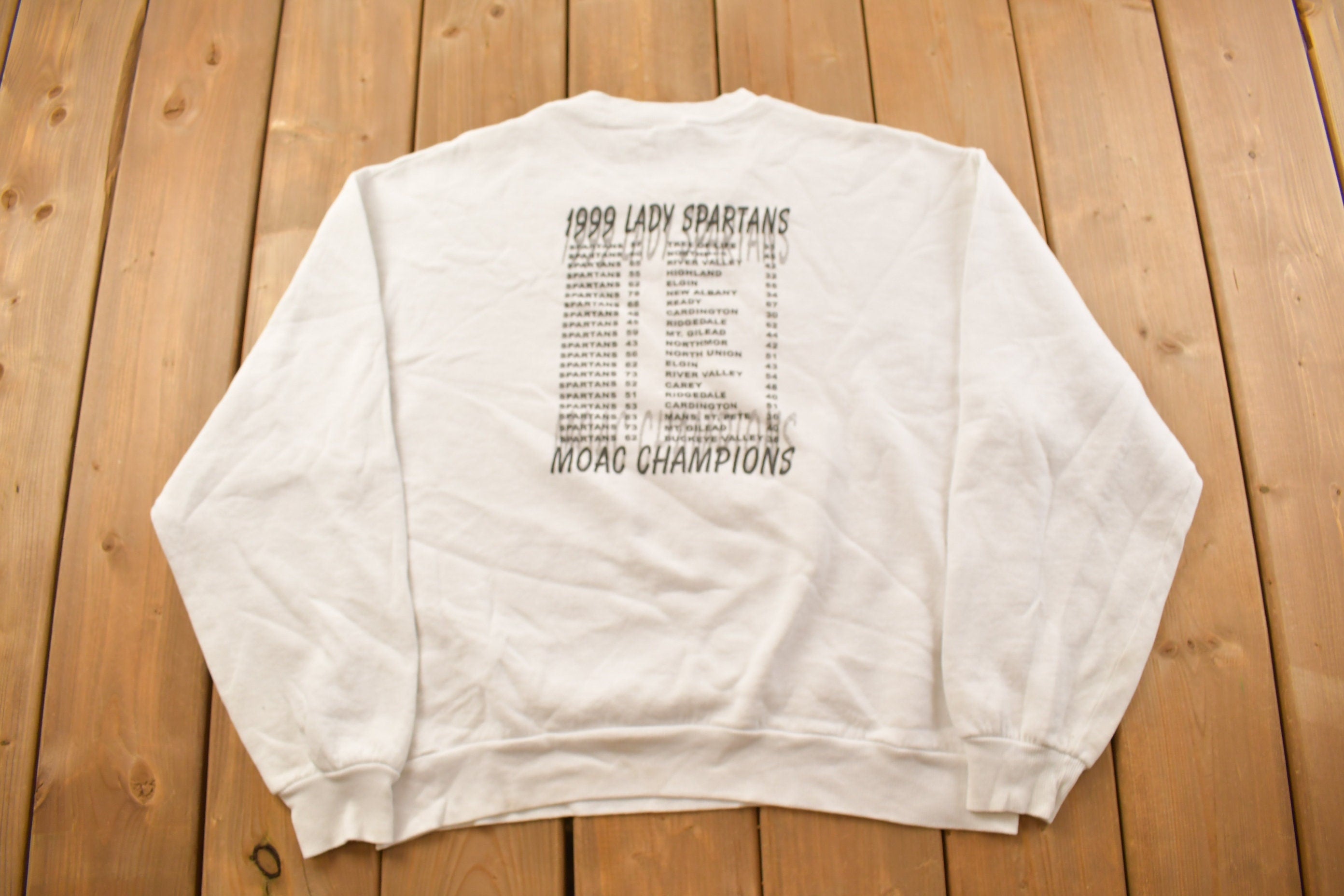 Vintage 1999 Lady Spartans Basketball Champions Crewneck Sweatshirt