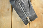 Vintage 1980s Leather Gold Harley Davidson Motorcycle Perfectly Distressed Biker Jacket Made In USA