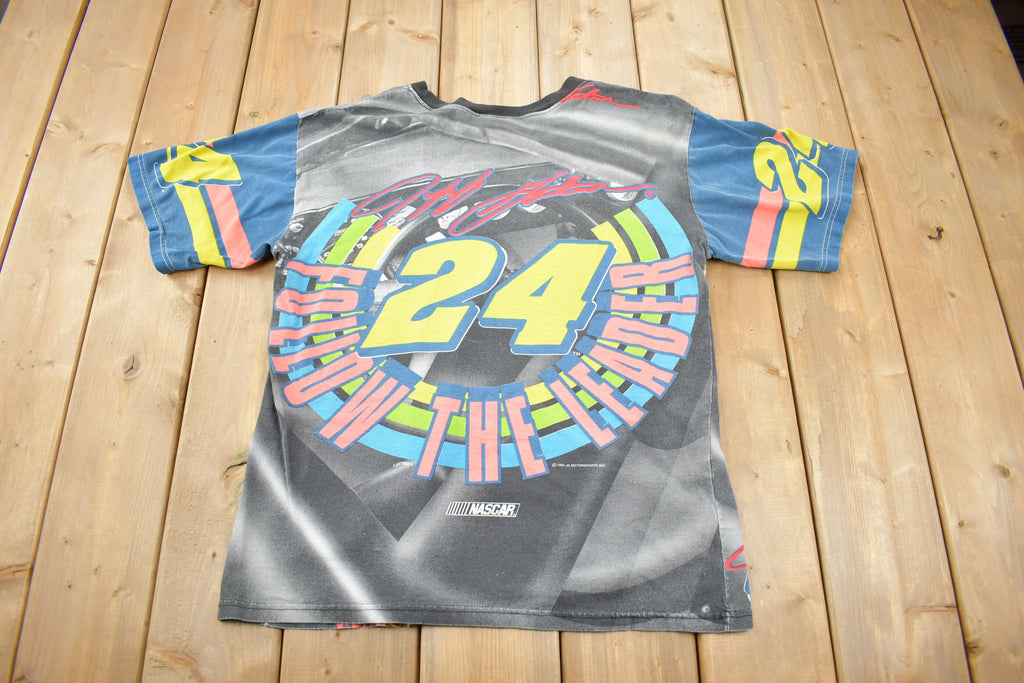 Vintage 1996 Jeff Gordon All Over Print NASCAR Racing T-Shirt