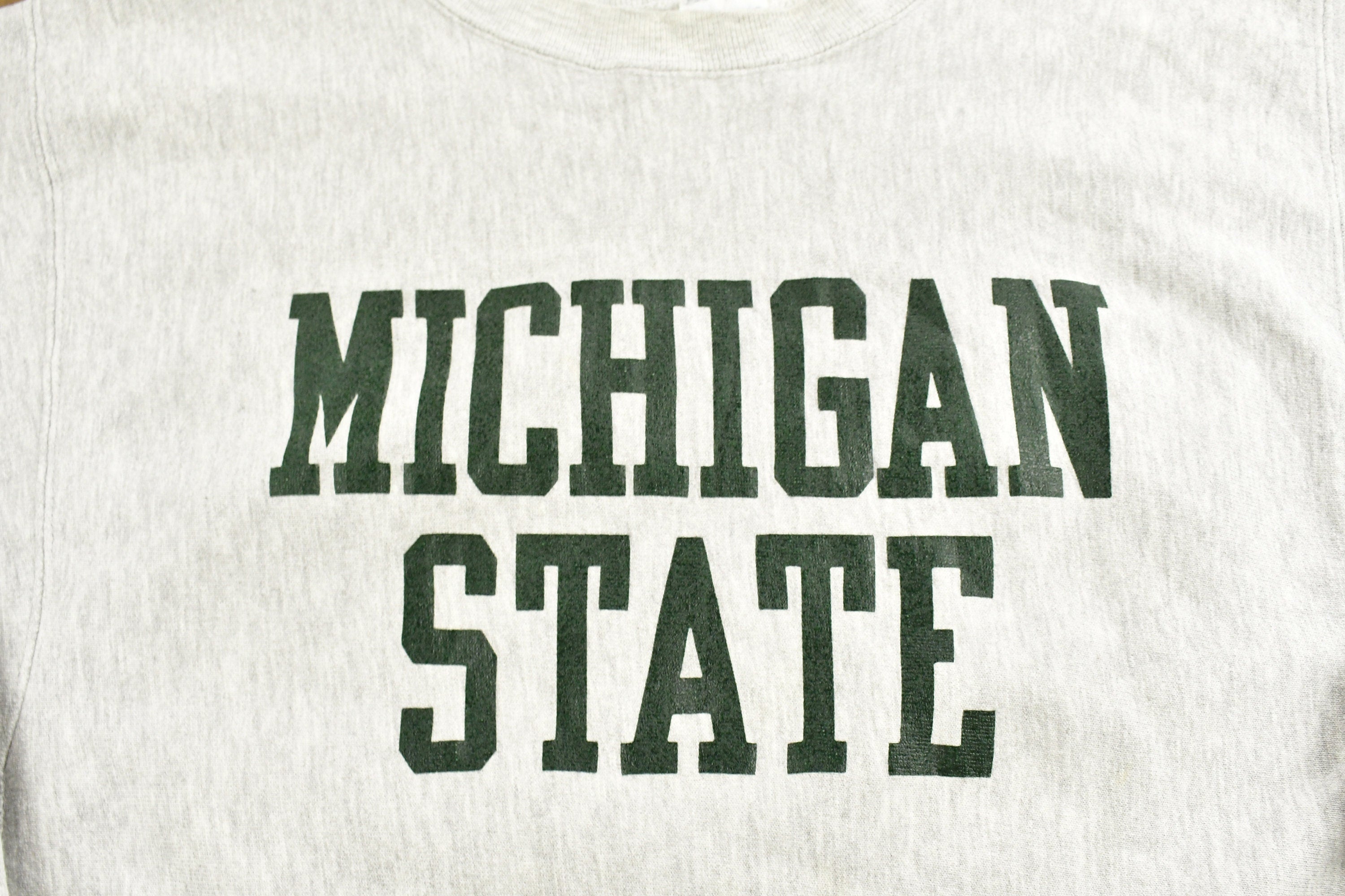 Vintage 1990s University of Michigan State Collegiate Champion Reverse Weave Crewneck
