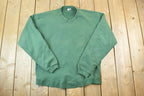 Vintage 1990s J Crew Outdoorsman Blank Crewneck Sweatshirt  Embroidered  Nature Sweater  Outdoor Sweater