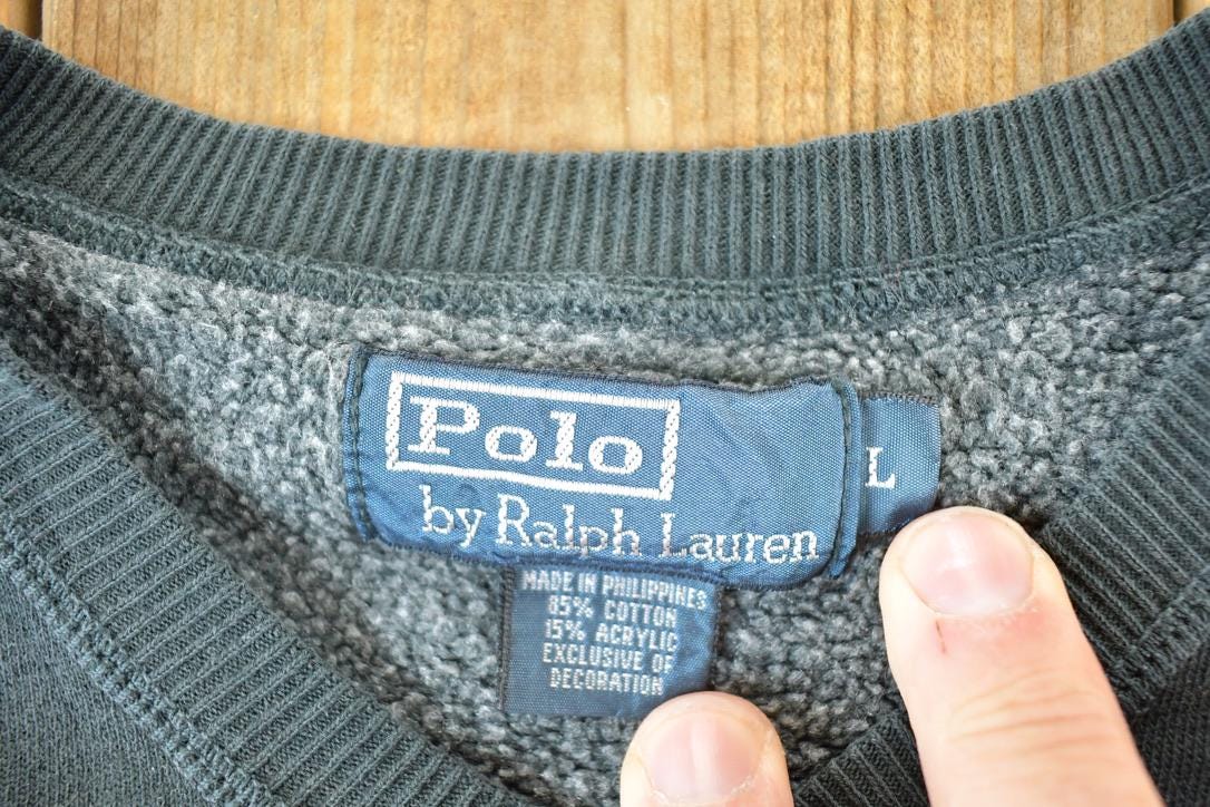 Vintage 1990s Polo By Ralph Lauren Crewneck Sweatshirt Mens L