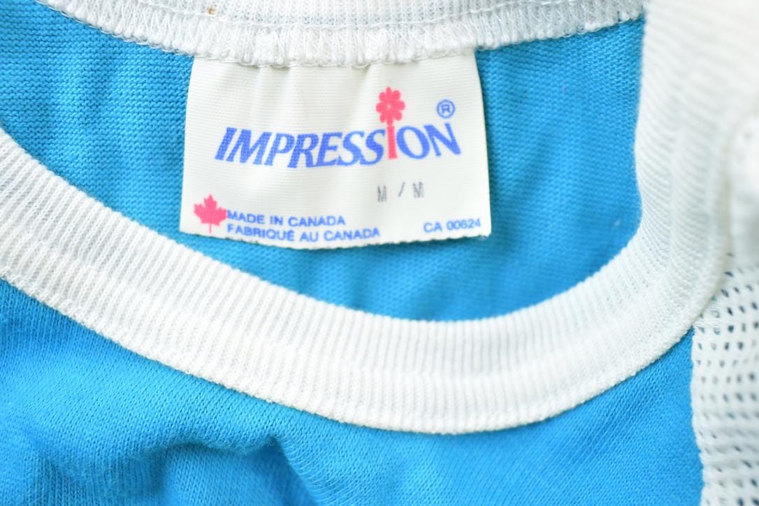 Vintage 1980s Wasaga Beach Mesh Sleeve Souvenir Tank Top / Streetwear / Made In Canada / Vacation Tee / Travel T Shirt