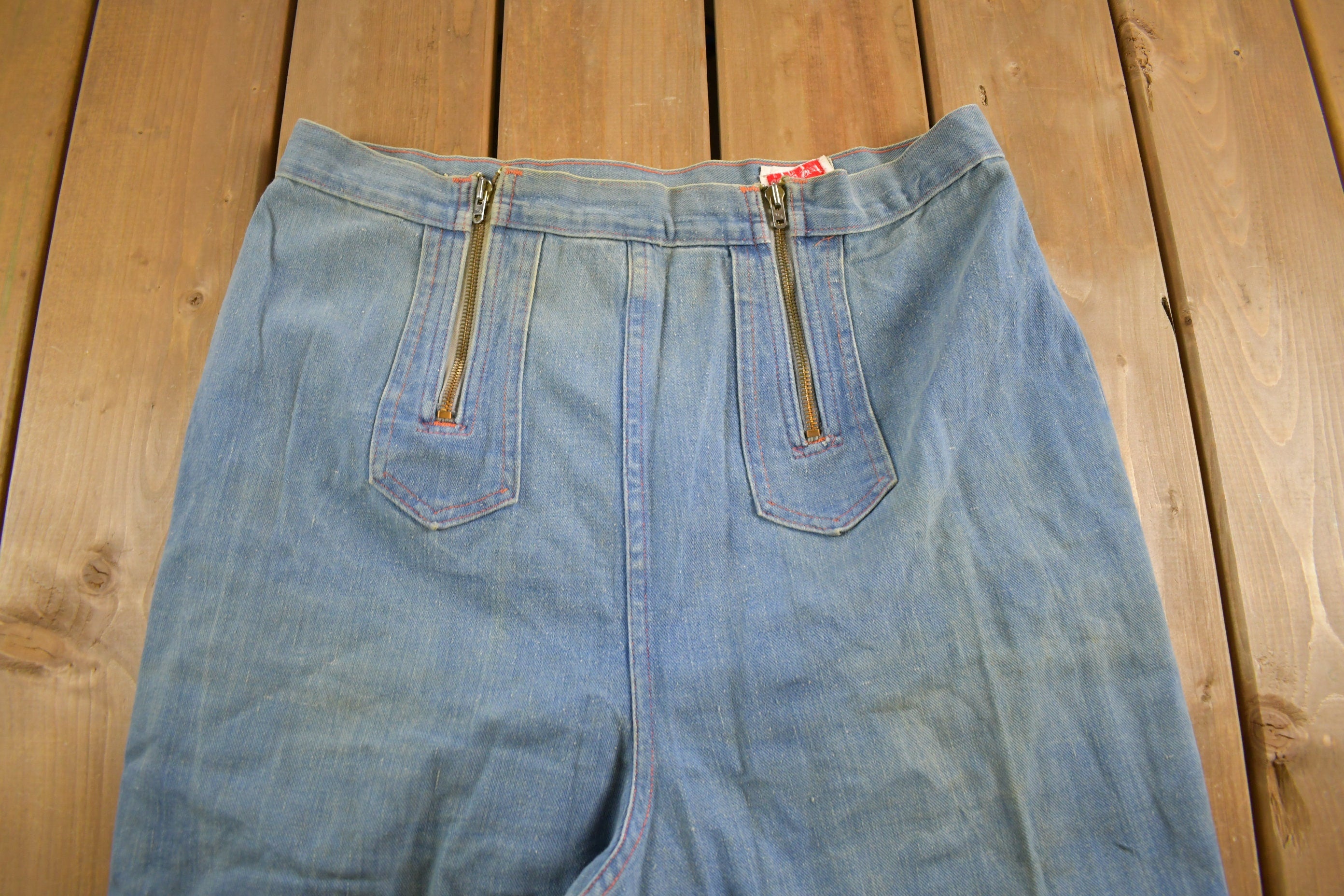 Vintage 1980s Young Stuff Baggy Flare Denim Jeans Size 36 x 29