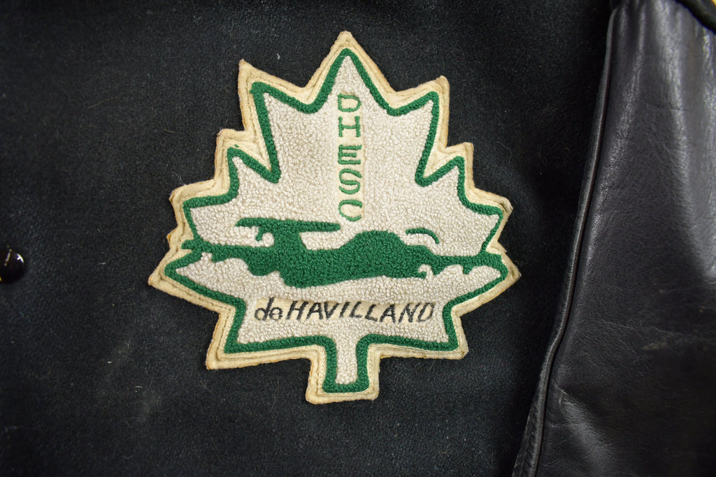 Vintage 1990s Stars Hockey Leather Letterman Varsity Jacket
