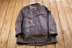 Vintage 1980s Genuine Leather Varsity Jacket