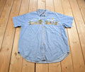 Vintage 1990s Jungle Embroidered Womens Short Sleeve Button Up Shirt