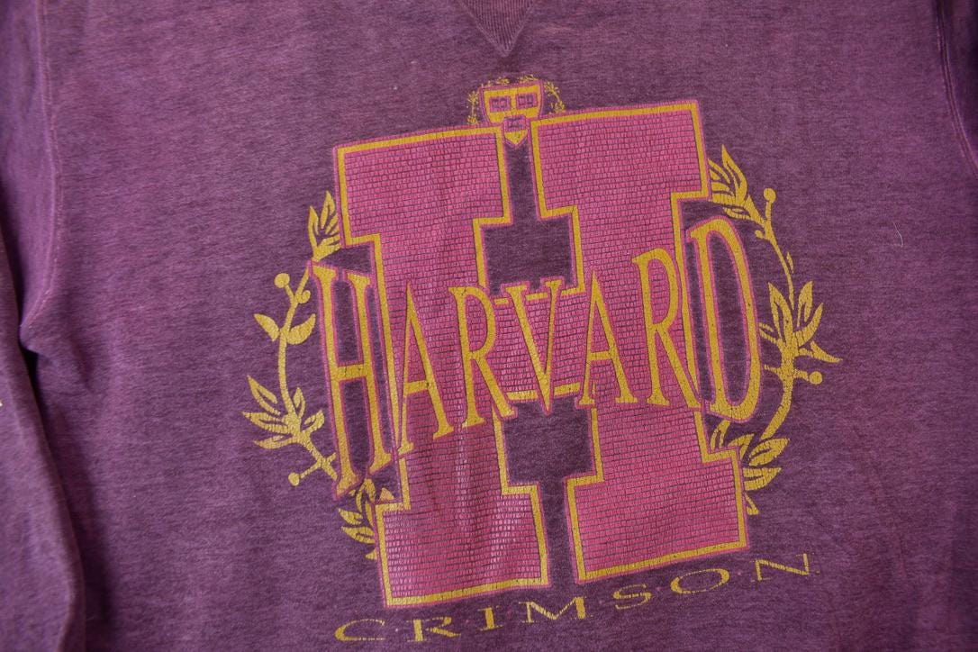 Vintage 1990s Harvard University Collegiate Crewneck  Vintage Harvard  Sportswear  Americana  Harvard Crimson