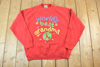 Vintage 1990s Cute Worlds Best Grandma Crewneck Sweater