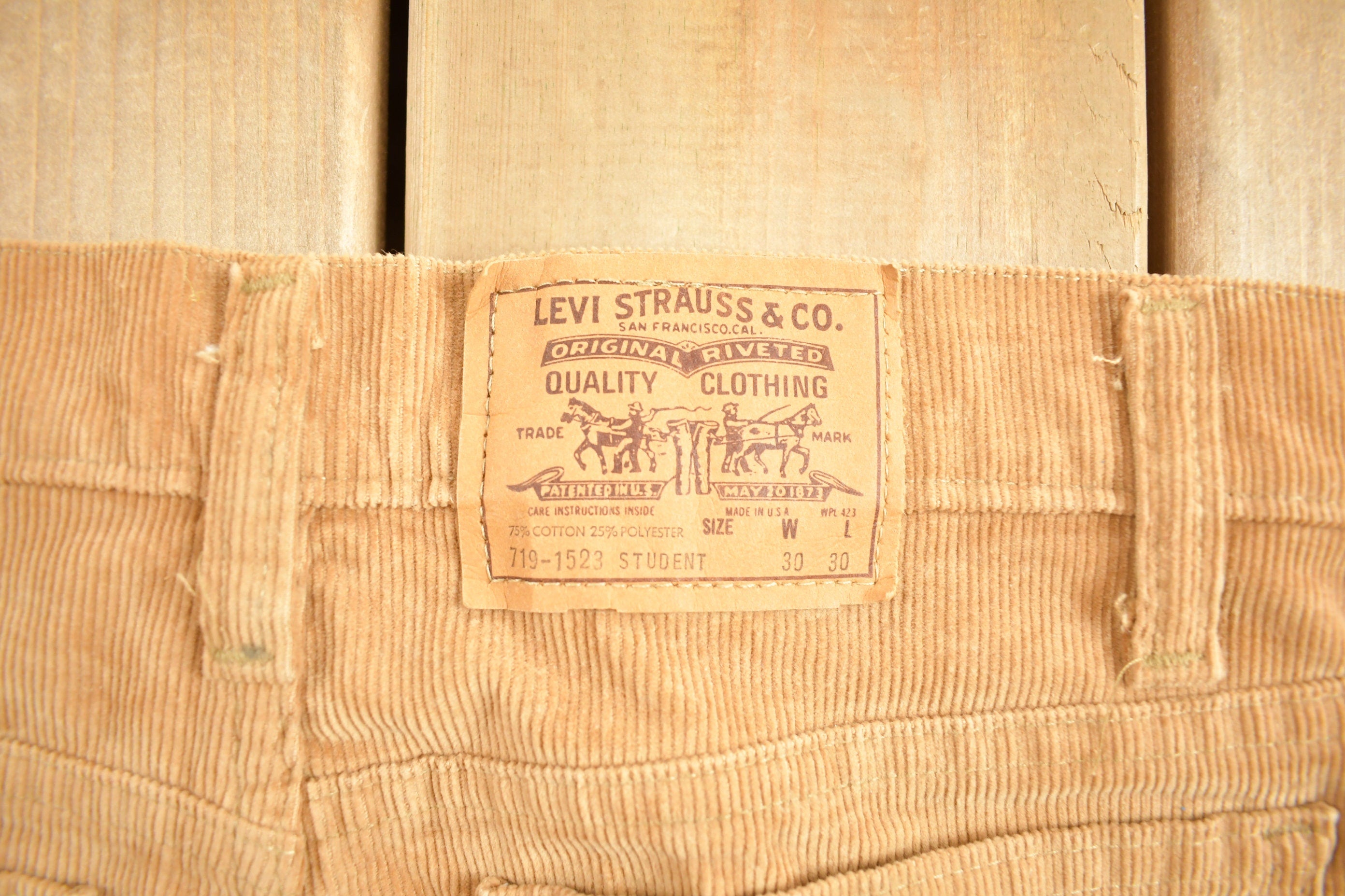 Vintage 1980s Levi's Corduroy Pants Size 29 x 28.5