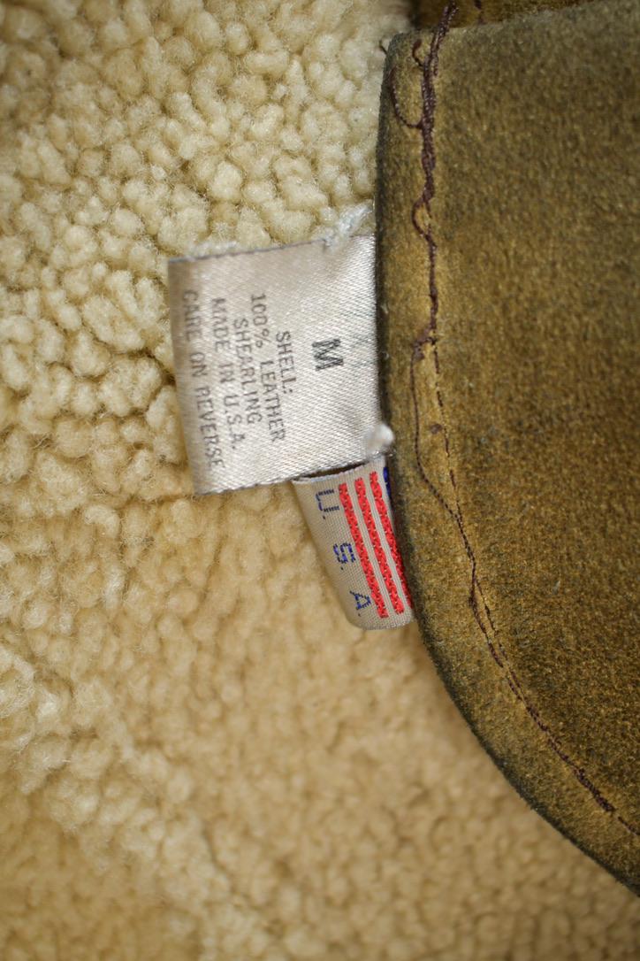 Vintage 1980s Authentic B3 Style Shearling Jacket Made In USA