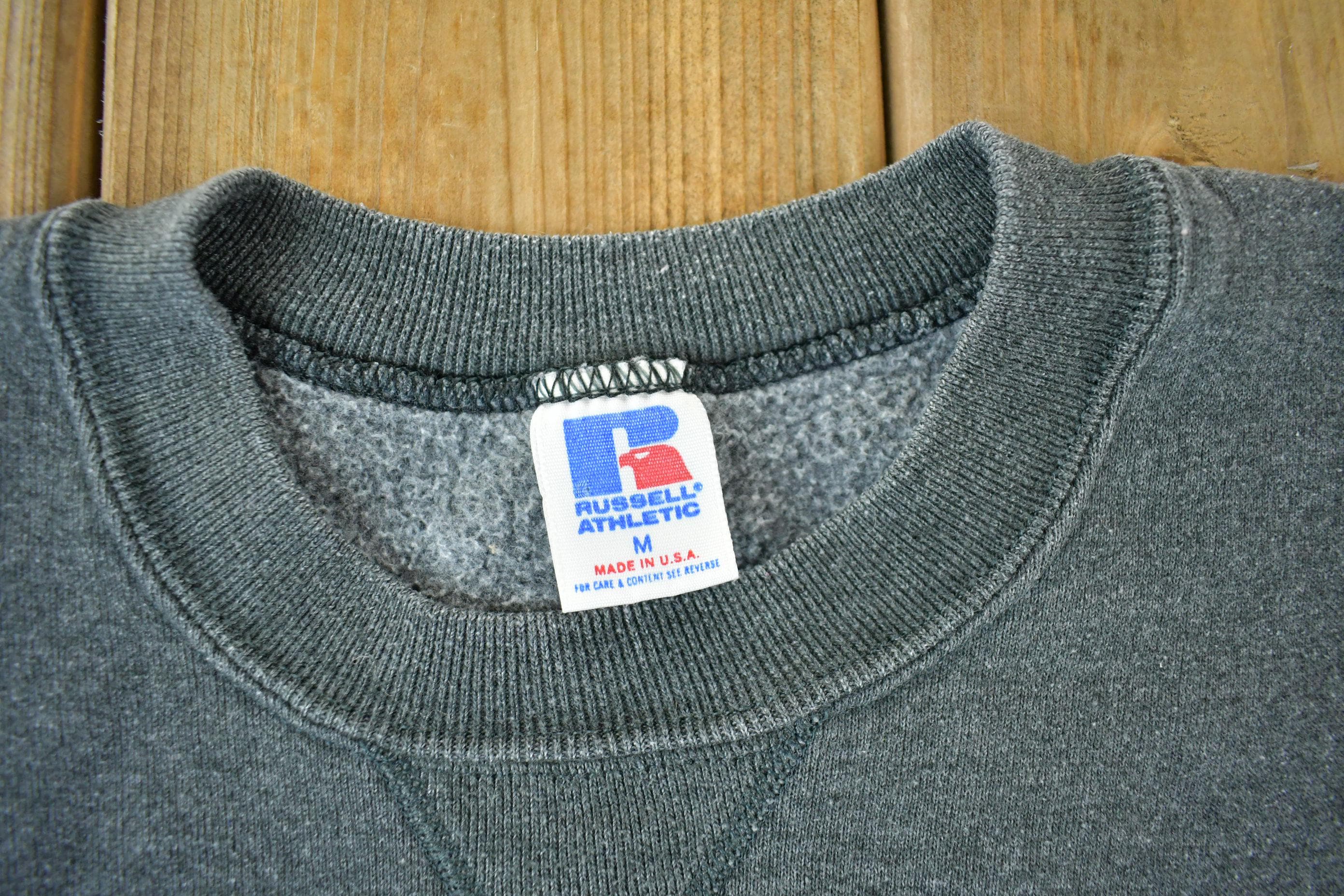 Vintage 1990s Russell Athletics Blank Crewneck Sweatshirt Men's Small
