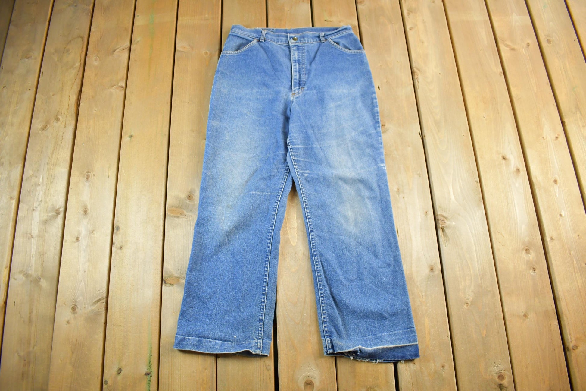 Vintage 1970s Lee Distressed Denim Jeans Men's 29 x 26