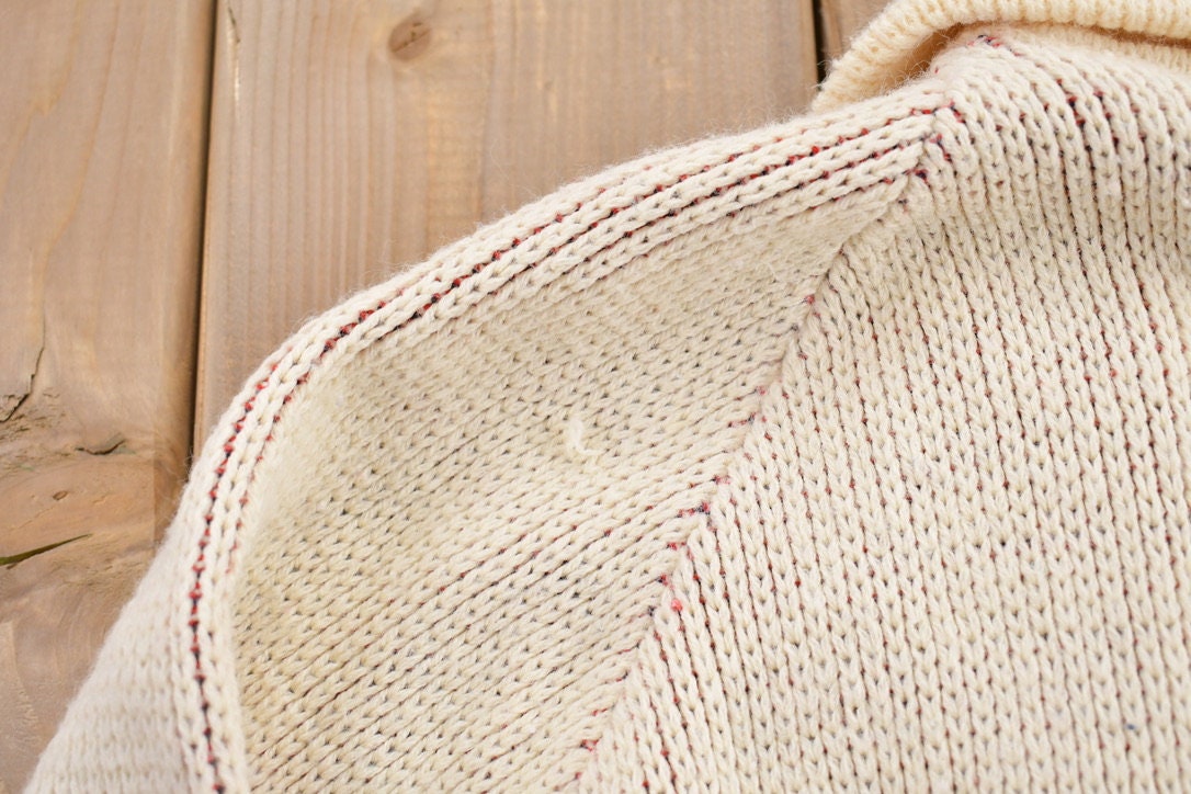Vintage 1970s Knitted Belt Closure Cardigan Sweater