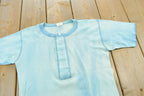 Vintage 1980s Sportswear Thermal Quarter Button Short Sleeve Shirt Men's S