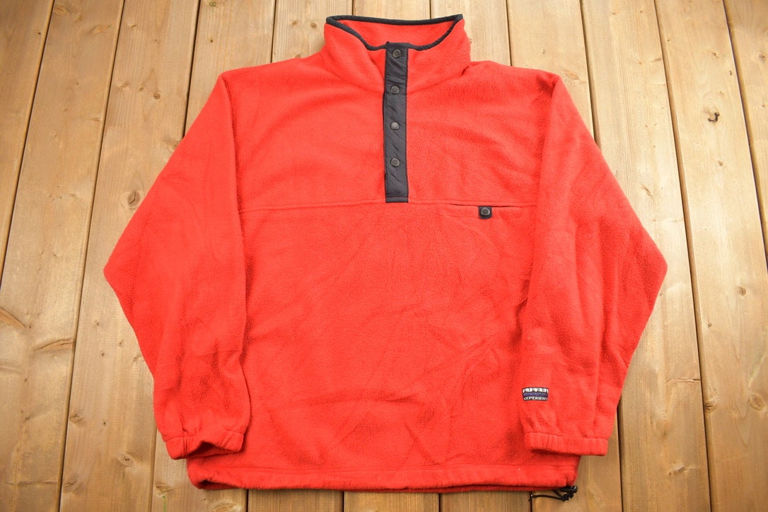 Vintage 1990s Red Sierra Experience Fleece Sweater