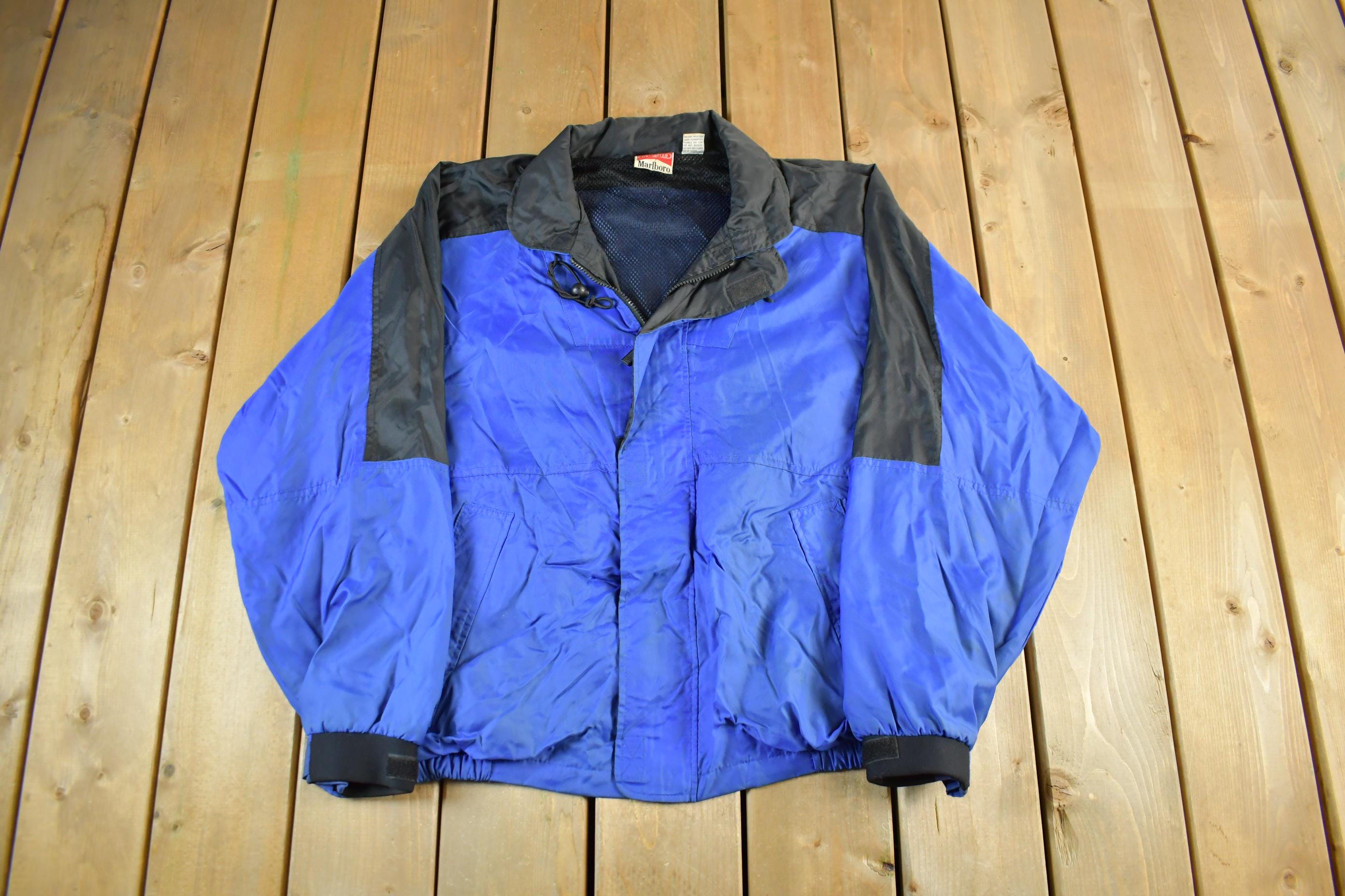 Vintage 1990s Marlboro Unlimited Color Block Windbreaker Jacket Men's Medium